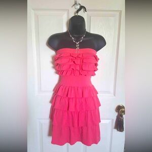 Strapless Ruffled Dress